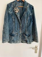 Denim Jacket met Handgemaakte Bloem, Ophalen of Verzenden, Zo goed als nieuw, Blauw