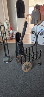 Vintage Haardstel met paraplubak, Ophalen of Verzenden