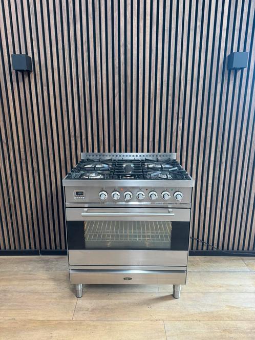 Luxe Rvs Boretti Fornuis 5pits 80 cm breed (Gratis bezorgen), Witgoed en Apparatuur, Fornuizen, Zo goed als nieuw, Vrijstaand