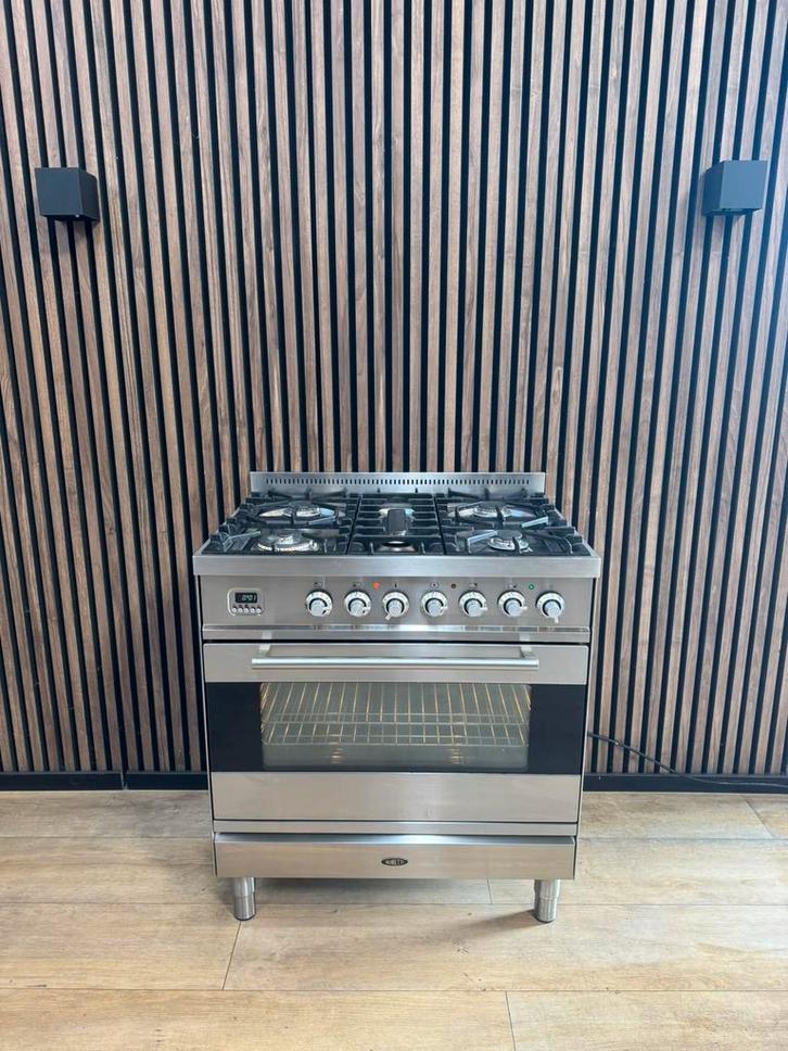 Luxe Rvs Boretti Fornuis 5pits 80 cm breed (Gratis bezorgen), Witgoed en Apparatuur, Fornuizen, Zo goed als nieuw, Vrijstaand
