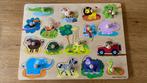 Insteek puzzel Safari van New classic toys, 10 tot 50 stukjes, Van hout, Zo goed als nieuw, 2 tot 4 jaar
