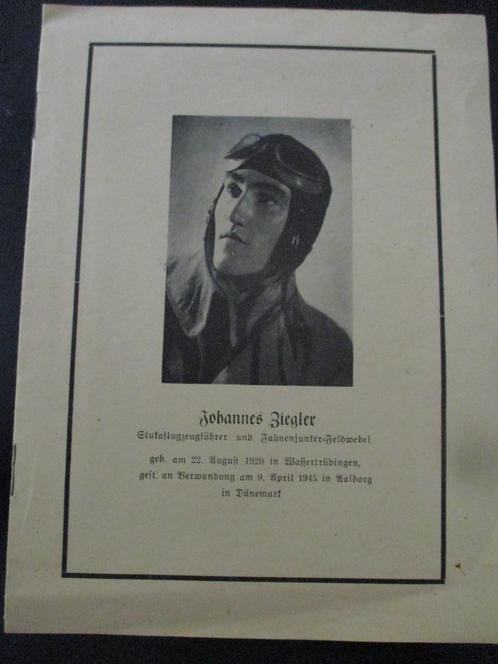 Rouwboekje Stuka-piloot Deutsches Kreuz in Gold - 1945, Verzamelen, Militaria | Tweede Wereldoorlog, Luchtmacht, Boek of Tijdschrift