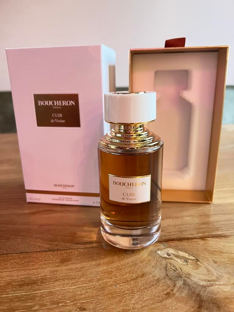 Boucheron (La Collection) - Cuir de Venice EDP, Sieraden, Tassen en Uiterlijk, Uiterlijk | Parfum, Ophalen of Verzenden, Zo goed als nieuw