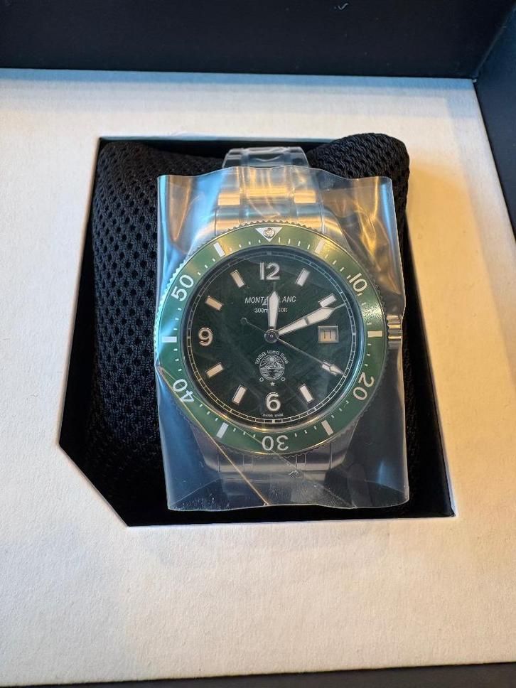 HORLOGE MONTBLANC ICED SEA AUTOMATIC DATE (Green), Sieraden, Tassen en Uiterlijk, Horloges | Heren, Nieuw, Polshorloge, Overige merken