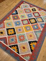 Handgeweven oosterse wollen kelim 202x149, Info@SlatsAntiek.nl, 100 tot 150 cm, Vof Slats Antiek, Ophalen of Verzenden