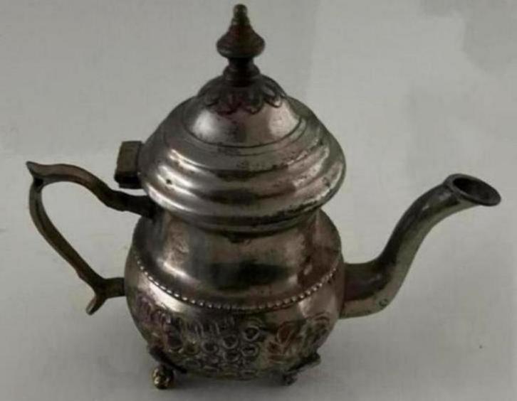 Antieke tinnen theepot, Antiek en Kunst, Antiek | Tin, Ophalen of Verzenden