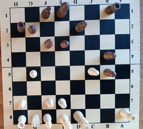 Houten schaakbord | inklapbaar - reiseditie, Hobby en Vrije tijd, Gezelschapsspellen | Bordspellen, Zo goed als nieuw, Reisspel