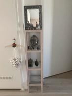 Houten rekje halkastje glazen plankjes, Ophalen, Minder dan 50 cm, Zo goed als nieuw, Minder dan 100 cm