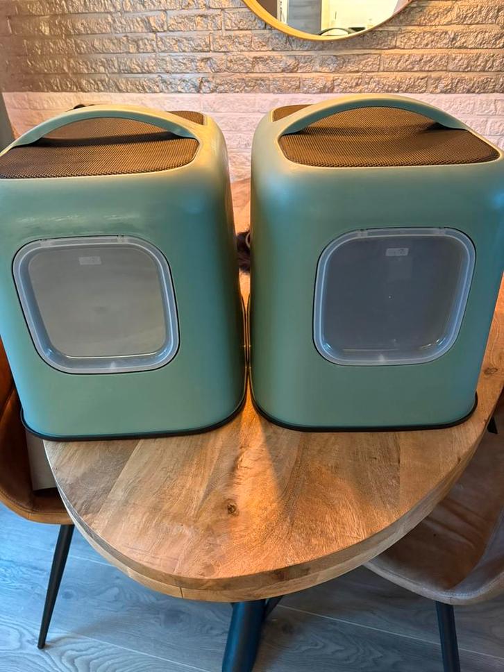 Kattenbak Mypets grijsgroen, Dieren en Toebehoren, Kattenbakken, Zo goed als nieuw, Ophalen