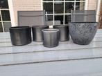 Bloempotten set., Ophalen, Kunststof, Minder dan 30 cm, Rond