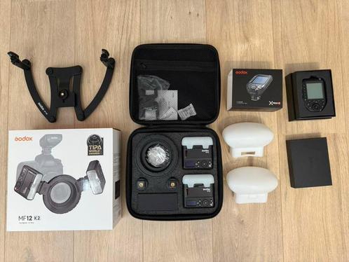 Godox Macro Ring Flash Two Light MF-12 super set nieuw, Audio, Tv en Foto, Fotografie | Flitsers, Nieuw, Canon, Kantelbaar, Ophalen of Verzenden