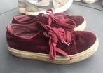 Zara bordeaux fluwelen en zwarte sneakers, Overige kleuren, Zara, Ophalen of Verzenden, Sneakers of Gympen