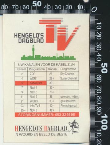 Sticker: Hengelos Dagblad TV (1) beschikbaar voor biedingen