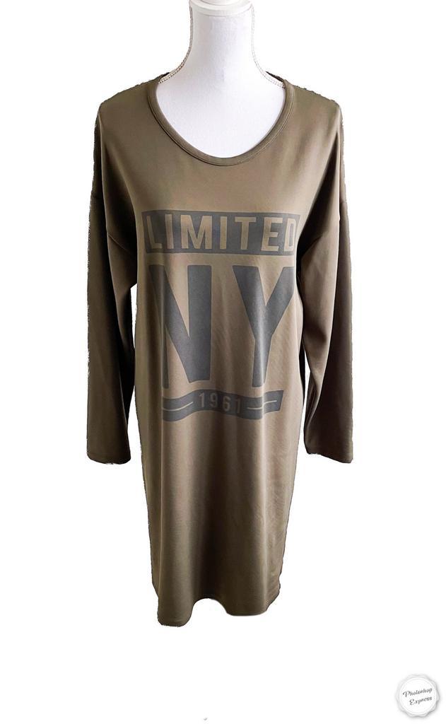 Mooie jurk van Penn & Ink XXL/44, Kleding | Dames, Jurken, Zo goed als nieuw, Maat 42/44 (L), Groen, Knielengte, Ophalen of Verzenden