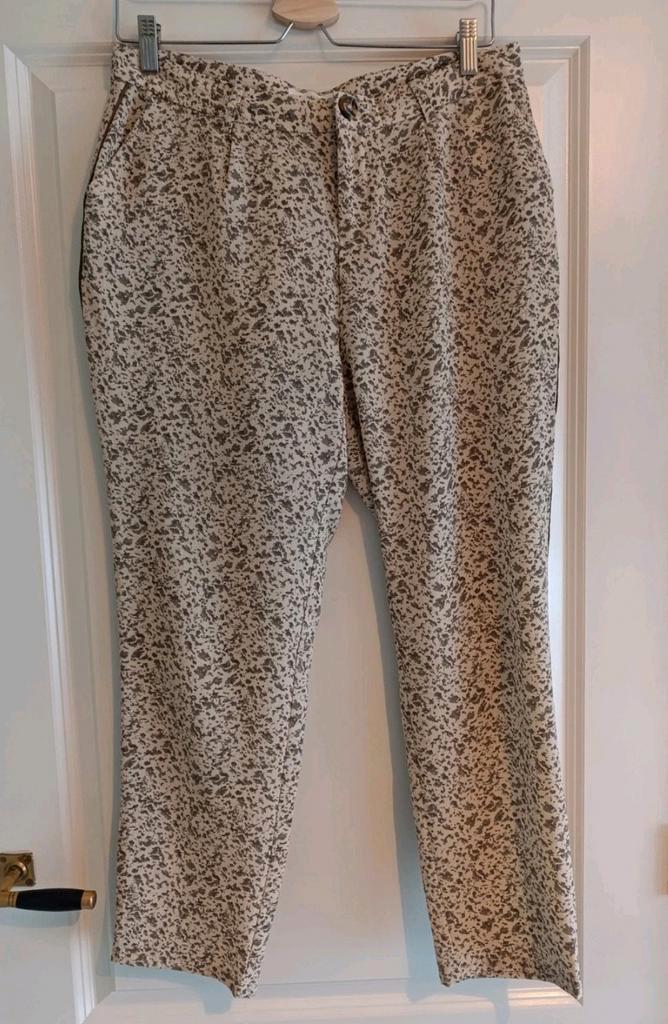 Dames broek jeans print Revelation maat M, Kleding | Dames, Broeken en Pantalons, Nieuw, Maat 38/40 (M), Wit, Driekwart, Ophalen of Verzenden