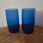 Mooi blauw drink glas twee stuks., Verzamelen, Glas en Borrelglaasjes, Ophalen of Verzenden, Zo goed als nieuw