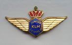 Broche / Speld KLM Junior Skipper. Goudkleurig., Verzamelen, Ophalen of Verzenden, Zo goed als nieuw, Transport, Speldje of Pin