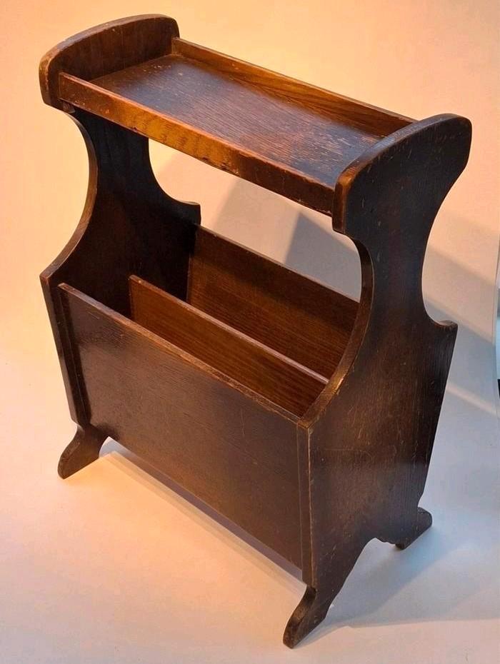 Antieke Art Deco Krantenbak / Bijzettafeltje, Huis en Inrichting, Woonaccessoires | Krantenbakken en Lectuurbakken, Ophalen of Verzenden