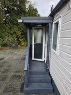 Chalet caravan woonwagen opstap met luifel, Ophalen of Verzenden, Zo goed als nieuw, 500 cm of meer, 3 ramen of meer