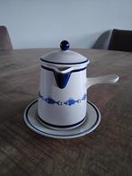Strooppot met schoteltje - klein defect, Antiek en Kunst, Ophalen of Verzenden