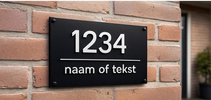 Custom 3D Print: Huisnummer, Naambordje, Sleutelhanger, Huis en Inrichting, Deurbellen, Nieuw, Ophalen of Verzenden
