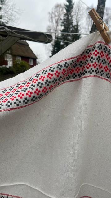 Zweeds linnengoed / kerst tafellaken . beschikbaar voor biedingen