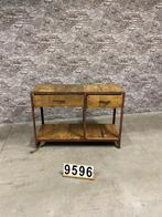 Industriële retro vintage sidetable | werkbank nr9596, Huis en Inrichting, Tafels | Sidetables, Ophalen of Verzenden, Zo goed als nieuw