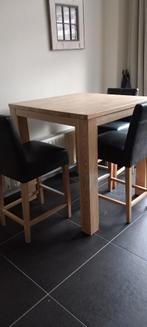 Bartafel met krukstoelen, Ophalen, Zo goed als nieuw, Inclusief barstoelen