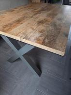 Uitschuifbare Lamulux kunststof tafel, Huis en Inrichting, Tafels | Eettafels, 100 tot 150 cm, Ophalen of Verzenden, Zo goed als nieuw