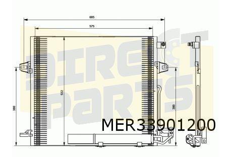 Mercedes-Benz ML/ R-klasse (3/05-10/11) condensor OES A25150, Auto-onderdelen, Airco en Verwarming, Mercedes-Benz, Nieuw, Ophalen of Verzenden