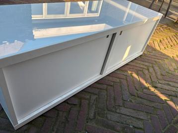 Ikea besta wit TV meubel met glazen plaat 120cm - afbeelding 4