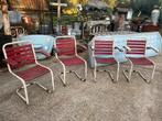 4x vintage ijzeren stoelen merk torck of terras stoelen, Ophalen