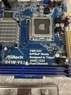 Moederbord - ASRock G41M-VS3 Socket LGA775 DDR3 Micro ATX, Computers en Software, DDR3, Ophalen of Verzenden, Zo goed als nieuw