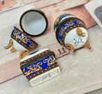 Fabergé ei eieren Versace Medusa SET blauw-wit faberge z/r, Antiek en Kunst, Ophalen of Verzenden