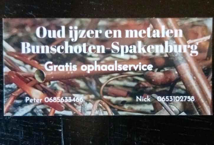 Oud ijzer en metalen Bunschoten-Spakenburg en omgeving, Doe-het-zelf en Verbouw, Metalen, Ophalen