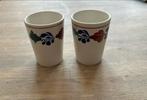 2 Boerenbont Bekers, Huis en Inrichting, Keuken | Servies, Overige typen, Ophalen of Verzenden, Zo goed als nieuw, Aardewerk