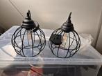 2 Hanglampen Plafond - Industrieel Design, Ophalen of Verzenden, Zo goed als nieuw, Metaal, Industrieel