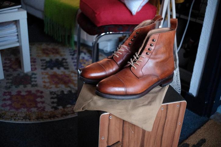 Prachtige Meermin Herenlaarzen Maat 43 - Zo Goed Als Nieuw, Kleding | Heren, Schoenen, Zo goed als nieuw, Boots, Bruin, Ophalen of Verzenden