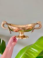 Vintage mid-century messing fruitschaal vissen, Ophalen of Verzenden