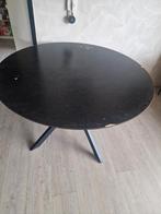 Ronde Eettafel - Zwart, Huis en Inrichting, Tafels | Eettafels, Ophalen, Gebruikt, Rond, Metaal