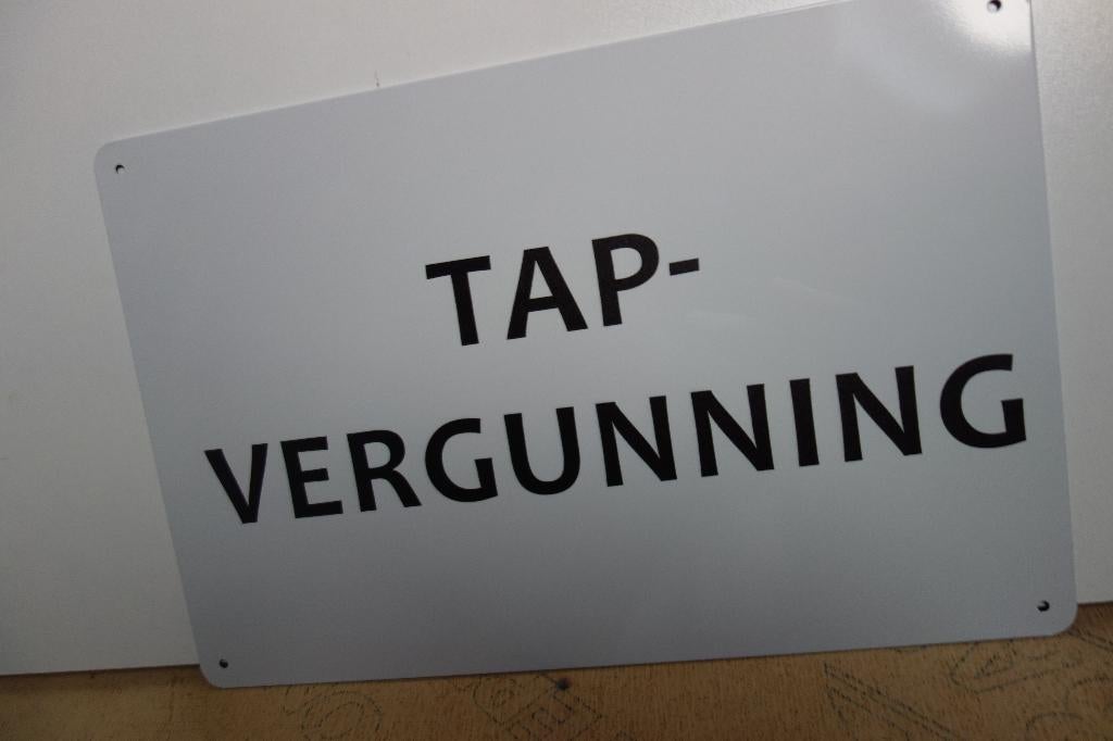 TAPVEGUNNING BORD  30X20 voor HORECA of THUISTAP/MANCAVE, Ophalen of Verzenden, Nieuw, Reclamebord, Plaat of Schild, Overige merken