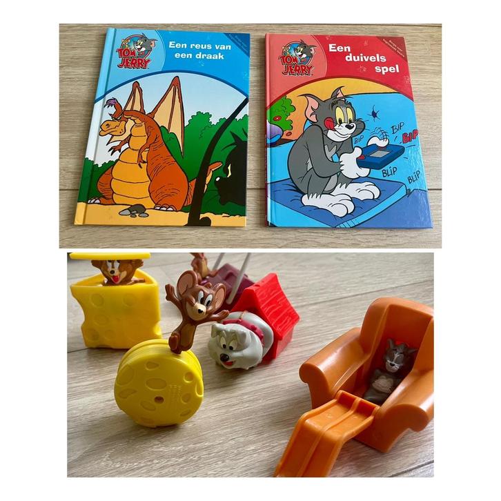 Tom & Jerry stripboeken + 5 McDonald’s figuurtjes speeltjes, Verzamelen, Poppetjes en Figuurtjes, Gebruikt, Ophalen