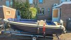Polyester 5m Sloep met Trailer en 9.9pk Suzuki, Watersport en Boten, Ophalen, Tot 10 pk, Zo goed als nieuw, 3 tot 6 meter