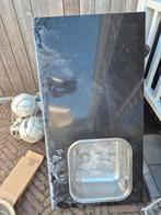 Graniet Aanrechtblad met Spoelbak - Buitenkeuken, Tuin en Terras, Buitenkeukens, Ophalen, Gebruikt, Inbouw