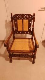 antieke stoel met houtsnijwerk - kasteelstoel 2 stuks, Antiek en Kunst, Ophalen of Verzenden