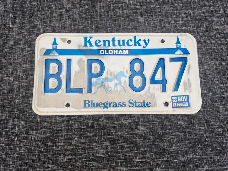 Kentekenplaat Kentucky USA Nummerplaat nummerbord License pl, Verzamelen, Automerken, Motoren en Formule 1, Gebruikt, Auto's, Ophalen of Verzenden