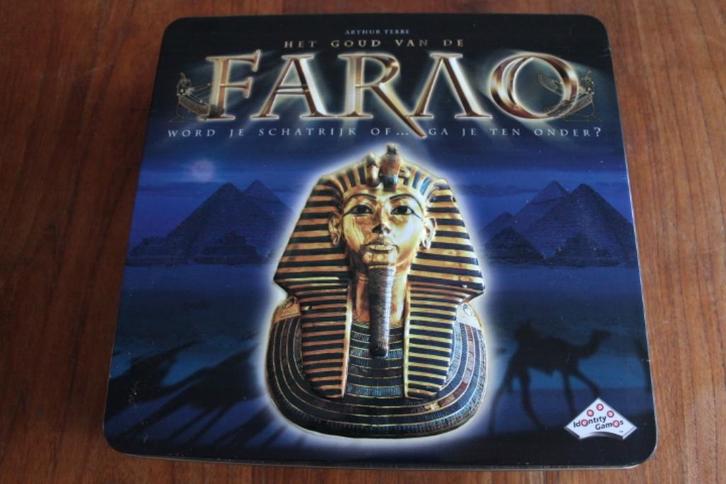 Bordspel Het Goud van de Farao (Pharaoh) in blikken doos, Hobby en Vrije tijd, Gezelschapsspellen | Bordspellen, Zo goed als nieuw