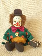 Vintage clown pop met porseleinen hoofd en handen ca. 1980's, Ophalen of Verzenden, Zo goed als nieuw, Pop