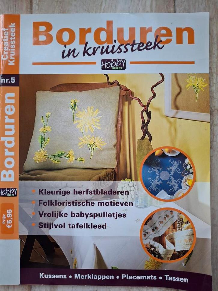 Hobby Pro Borduren in Kruissteek nr. 5, Hobby en Vrije tijd, Borduren en Borduurmachines, Gebruikt, Patroon, Handborduren, Ophalen of Verzenden