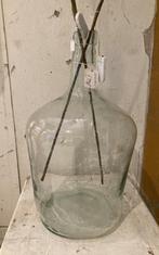 Brocante glazen gistfles - fles - bolvaas - vaas, Gebruikt, Overige kleuren, Ophalen of Verzenden, Glas